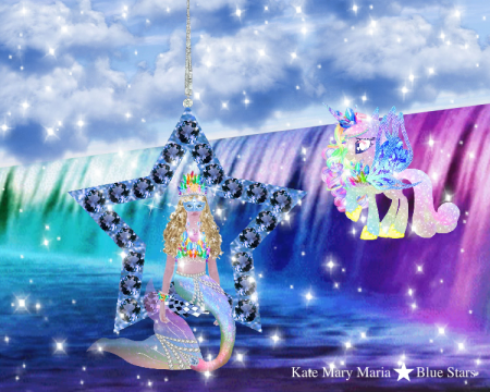 PrincessKatieMaryMaria✨PrincessBlueRainbowStarLightUnicorn✨BlueSapphireStarLightSwings✨Kate&BlueStars